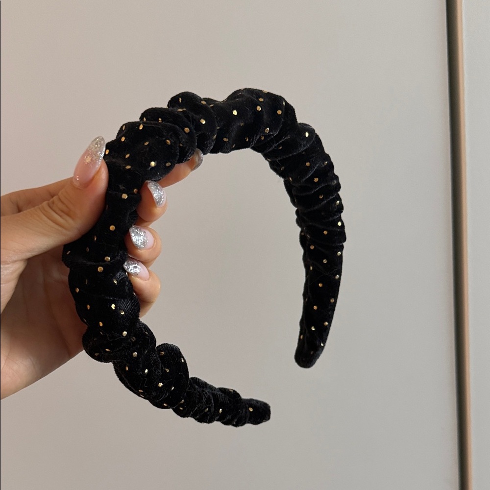 Lele sadoughi velvet dot headband like new